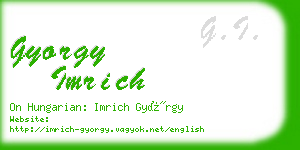 gyorgy imrich business card